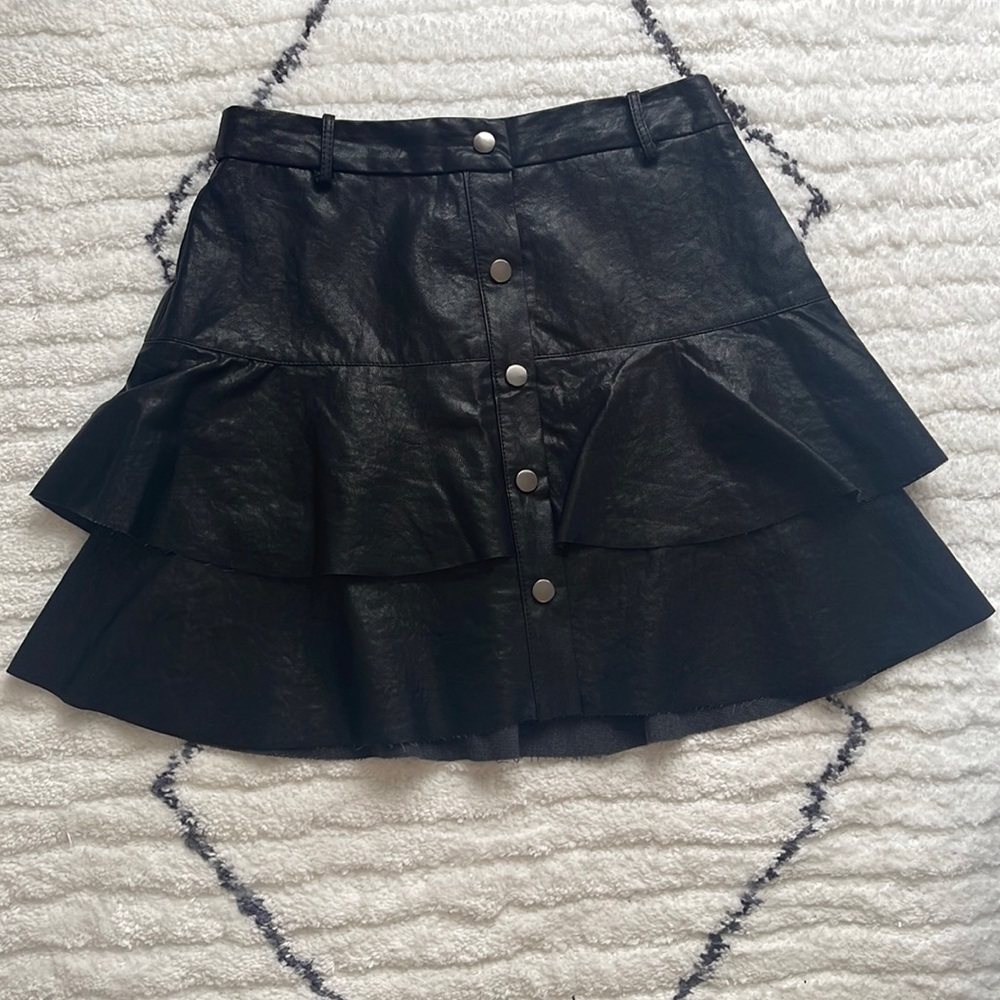Zara faux leather mini skirt